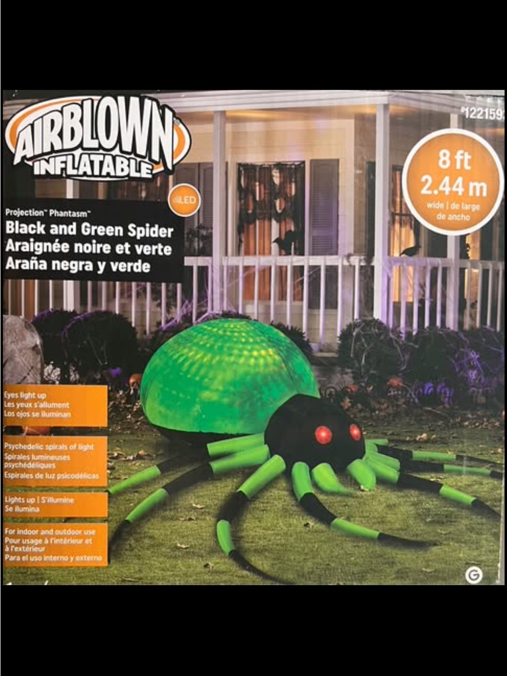 8ft spider LED inflatable - Picture 2 of 3